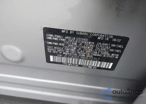 2022 Subaru Forester Premium from USA, damaged, VIN JF2SKADC9NH510757